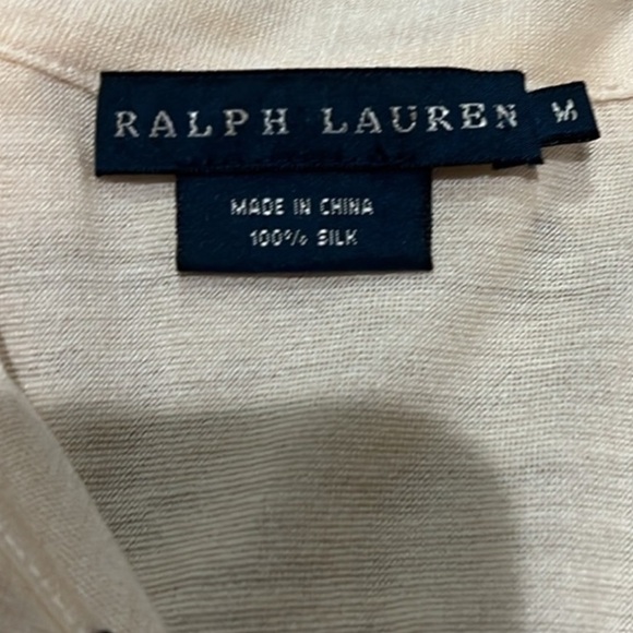 Ralph lauren 100% silk ruffle halter top blouse - Picture 7 of 8